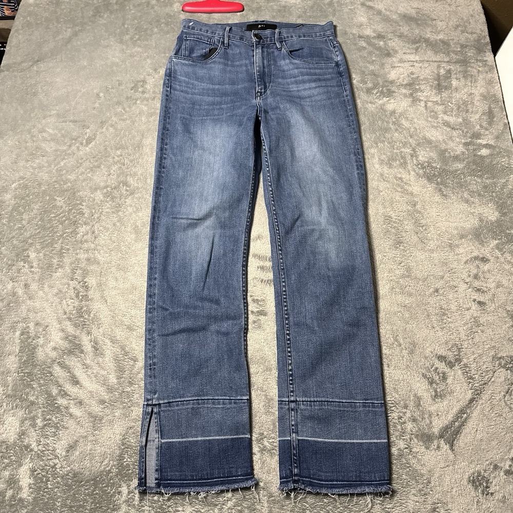 3X1 NYC Womens 25 Light Wash‎ Blue Straight Jean Button Fly Mid Rise Ankle
